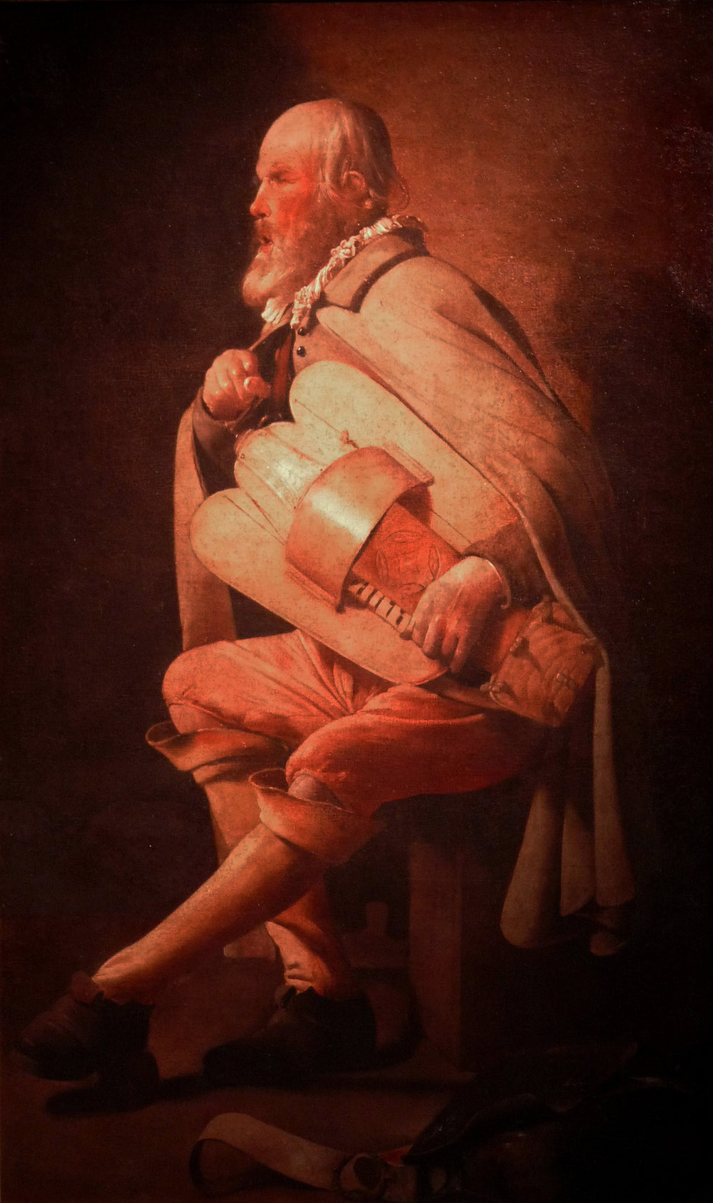 Le Vieilleur - Georges de La Tour image 1 reproduction artisanale de tableau