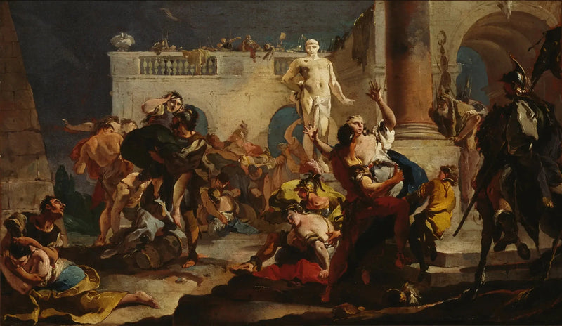 サビーヌの略奪 - ジョヴァンニ・バッティスタ・ティエポロ

Source:
Le viol des Sabines - Giovanni Battista Tiepolo