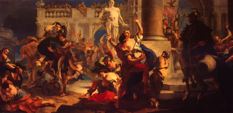 サビーヌの略奪 - ジョヴァンニ・バッティスタ・ティエポロ

Source:
Le viol des Sabines - Giovanni Battista Tiepolo