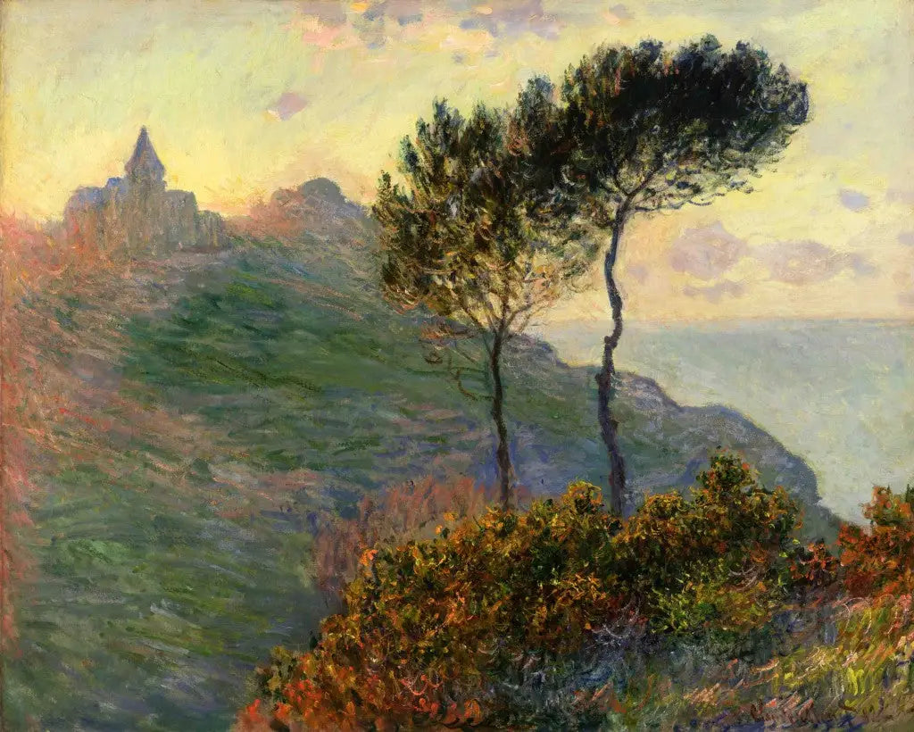 Reproduction du tableau « L'église de Varengeville à contre-jour - Claude Monet » par Alpha Reproduction en peinture à l’huile