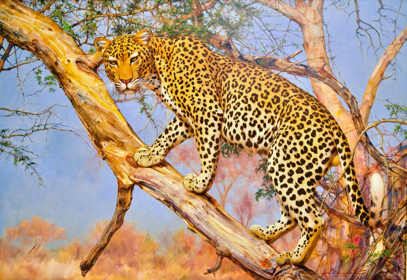 木の中のヒョウ | 150×100センチ