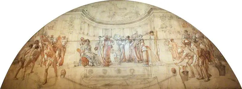 平和に応用された産業の芸術（ヴィクトリア＆アルバート博物館の壁画用の実物大スケッチ） - フレデリック・レイトン

Source:
Les arts de l'industrie appliqués à la paix (dessin grandeur nature pour une peinture murale au Victoria and Albert Museum) - Frederic Leighton