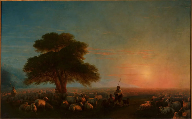 羊の群れを連れた羊飼いたち。 - イワン・アイヴァゾフスキー

Source:
Les bergers avec un troupeau de moutons. - Ivan Aïvazovski
