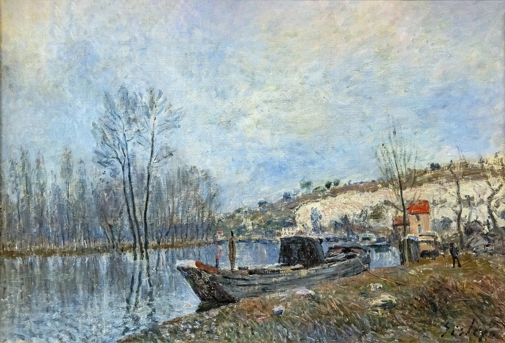 Les Bords du Loing vers Moret - Alfred Sisley image 1 copie peinte à la main à l’huile
