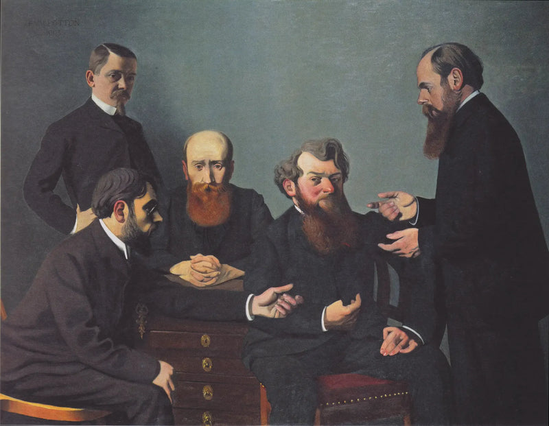 五人の画家 - フェリックス・ヴァロットン

Source:
Les cinq peintres - Félix Vallotton