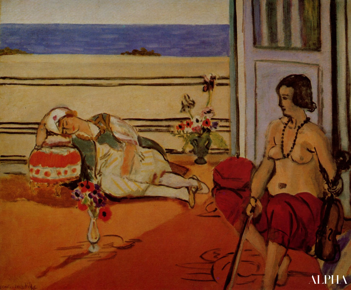 1921年の二人のオダリスク - マティス - 高級絵画および絵画の複製