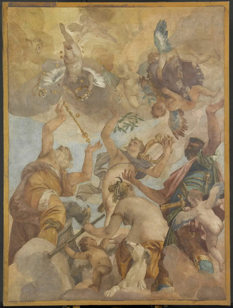 オリンポスの神々：ジュピター、アポロン、ダイアナ、マルス - ポール・ヴェロネーズ

Source:
Les Dieux de l'Olympe : Jupiter, Apollon, Diane et Mars - Paul Véronèse