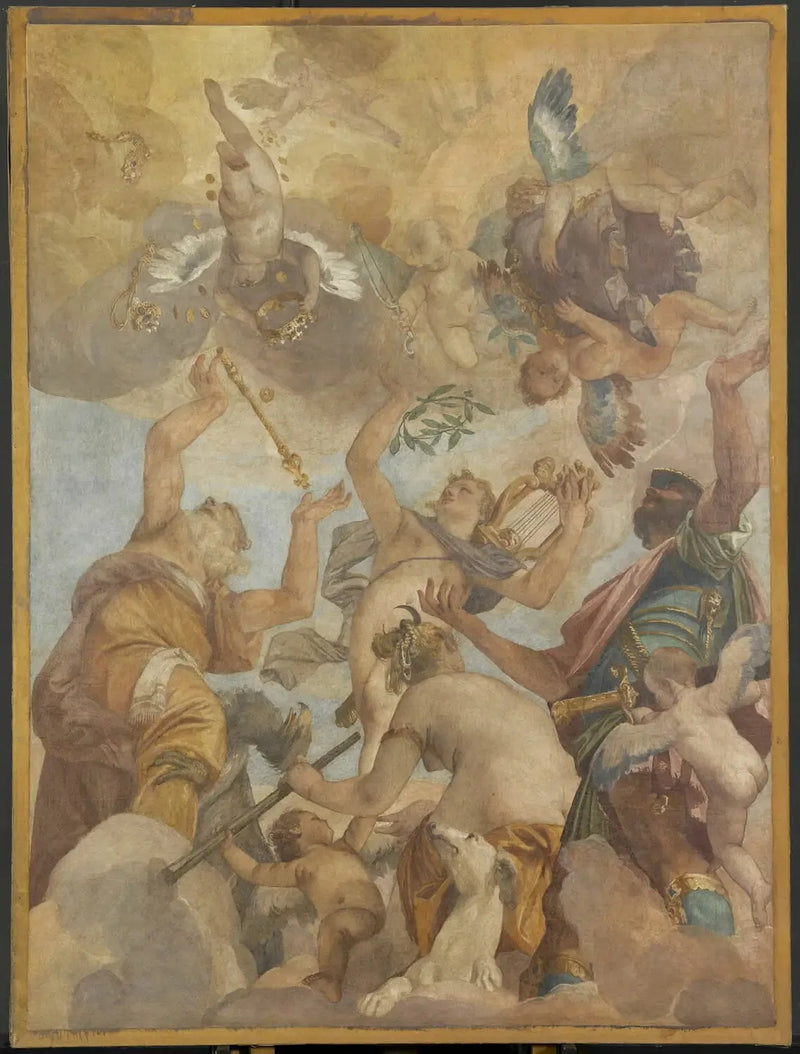 オリンポスの神々：ジュピター、アポロン、ダイアナ、マルス - ポール・ヴェロネーズ

Source:
Les Dieux de l'Olympe : Jupiter, Apollon, Diane et Mars - Paul Véronèse