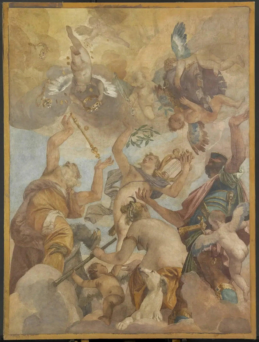 オリンポスの神々：ジュピター、アポロン、ダイアナ、マルス - ポール・ヴェロネーズ

Source:
Les Dieux de l'Olympe : Jupiter, Apollon, Diane et Mars - Paul Véronèse