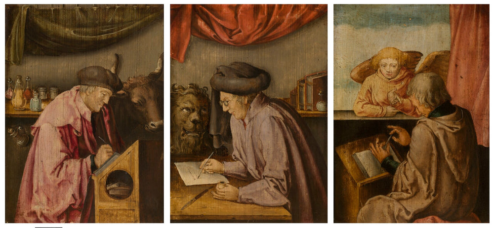 Les évangélistes - Lucas van Leyden image 1 copie peinte à la main à l’huile