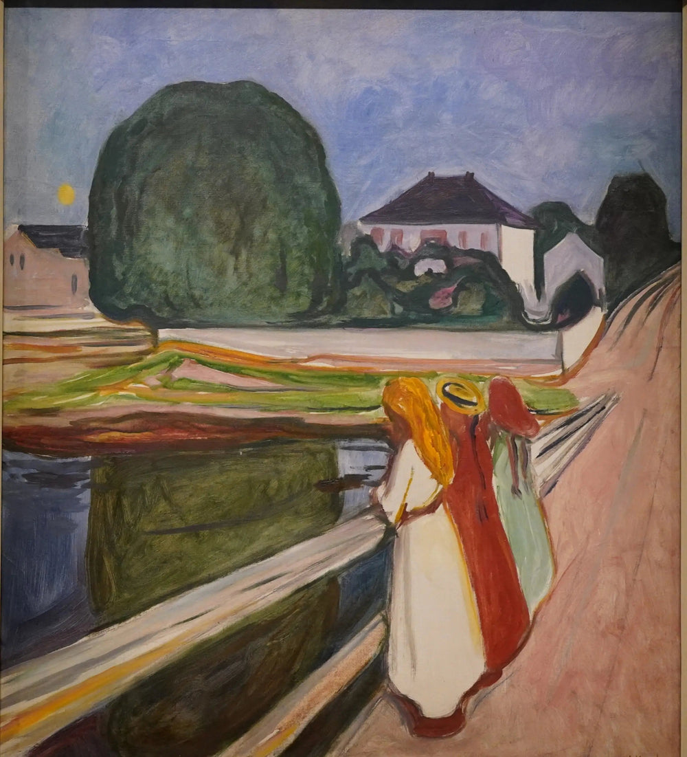 Les Filles sur le pont - Edvard Munch image 1 reproduction d’œuvre d’art à l’huile