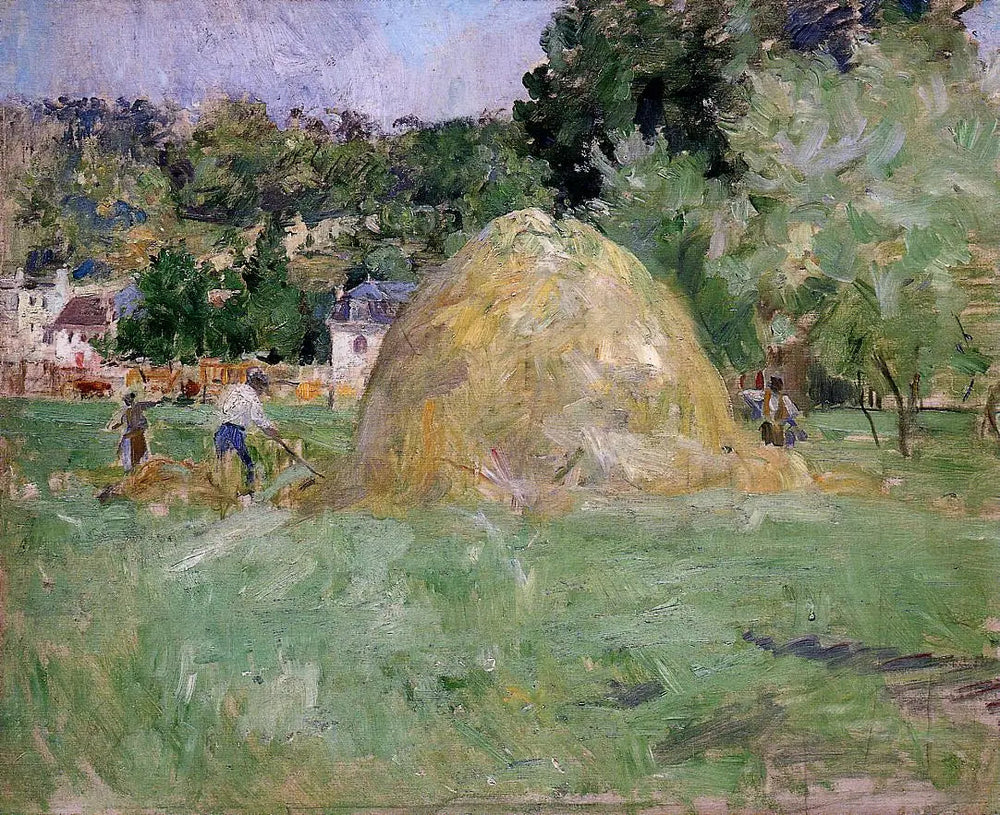 Les foins à Bougival - Berthe Morisot image 1 reproduction de peinture à l’huile