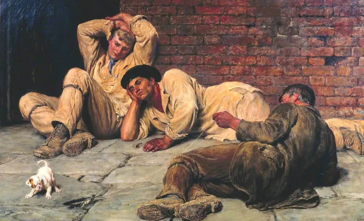 Les géants en jeu - Briton Rivière image 1 copie peinte à la main à l’huile