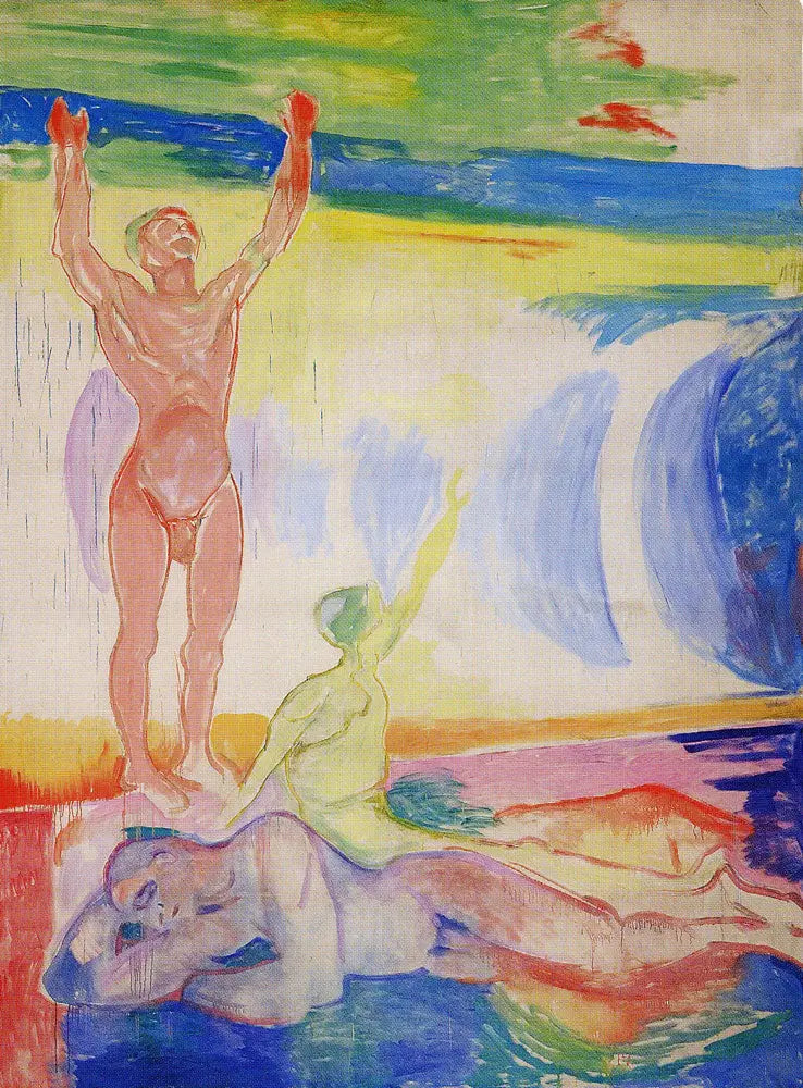 Les hommes se réveillent - Edvard Munch image 1 reproduction d’œuvre d’art à l’huile