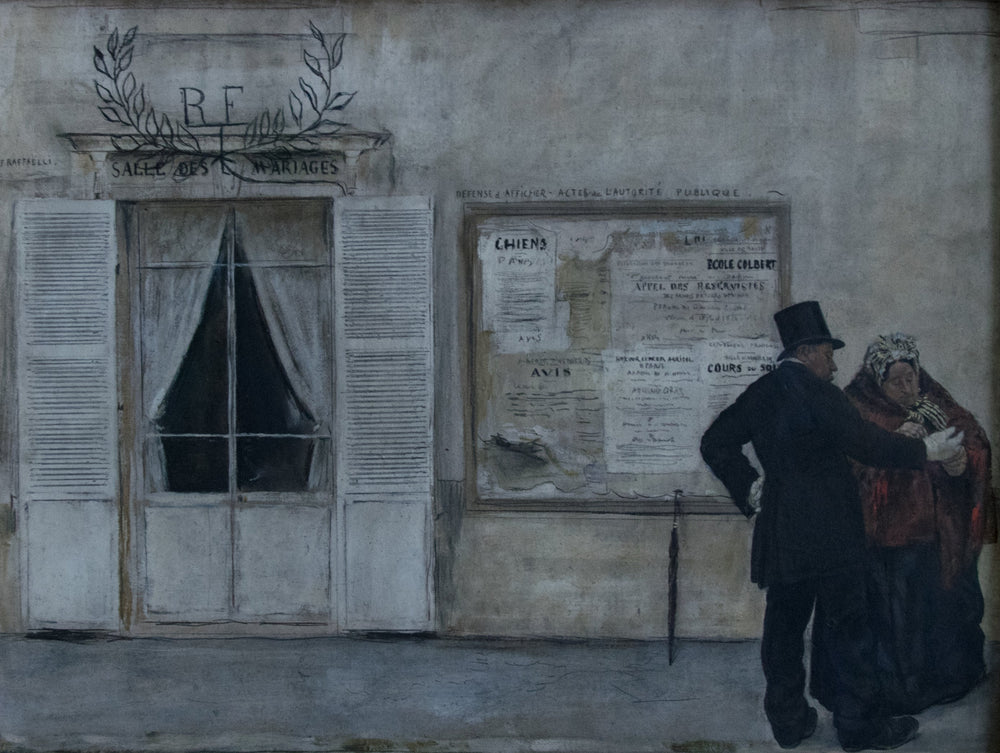 Les Invités attendant la noce - Jean-François Raffaëlli image 1 tableau peint à l’huile sur toile