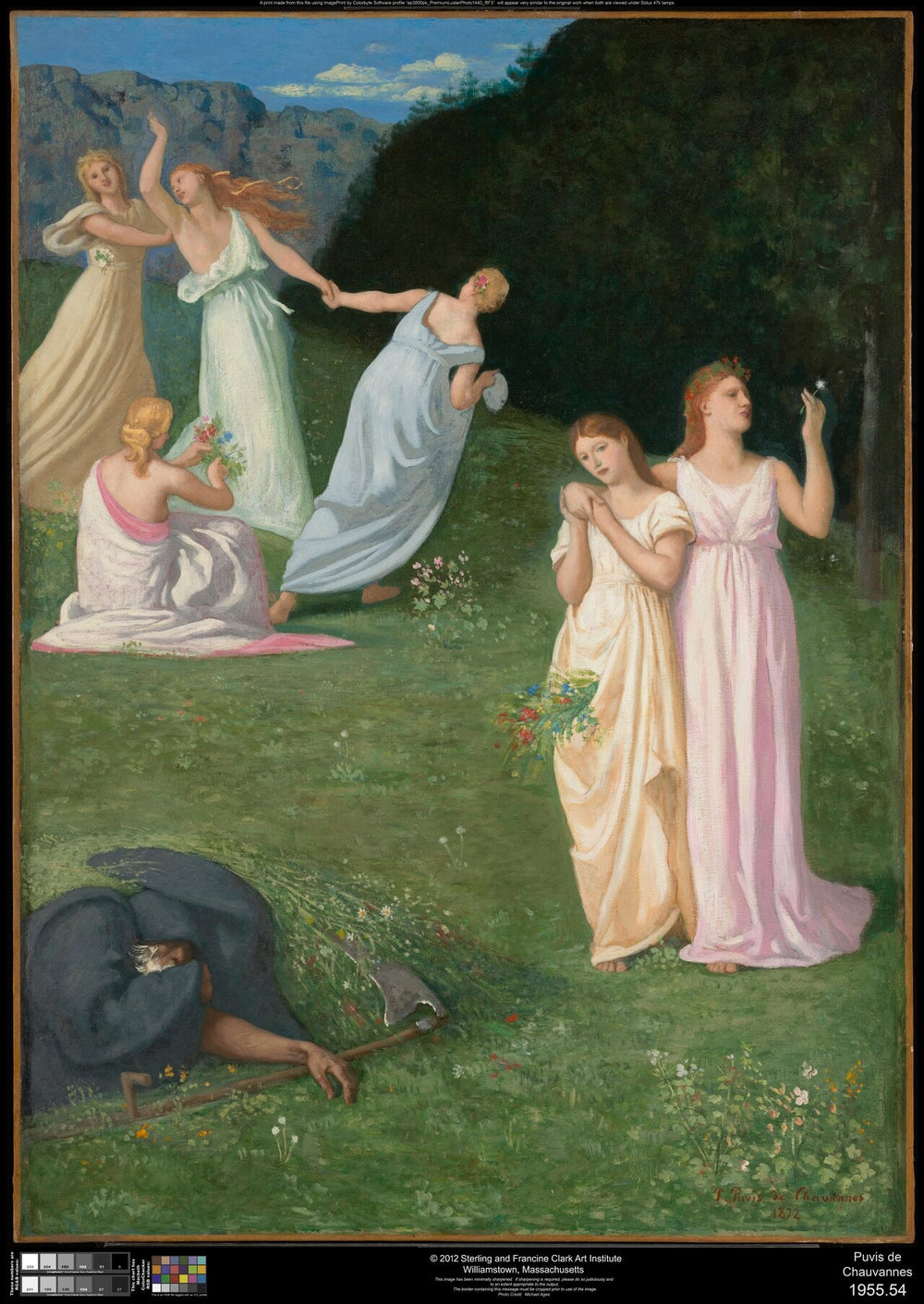 Les jeunes filles et la Mort - Pierre Puvis de Chavannes image 1 copie peinte à la main à l’huile