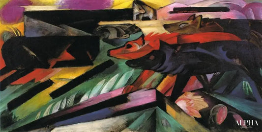 Les Loups (Guerre des Balkans) - Franz Marc - Reproductions de tableaux et peintures haut de gamme