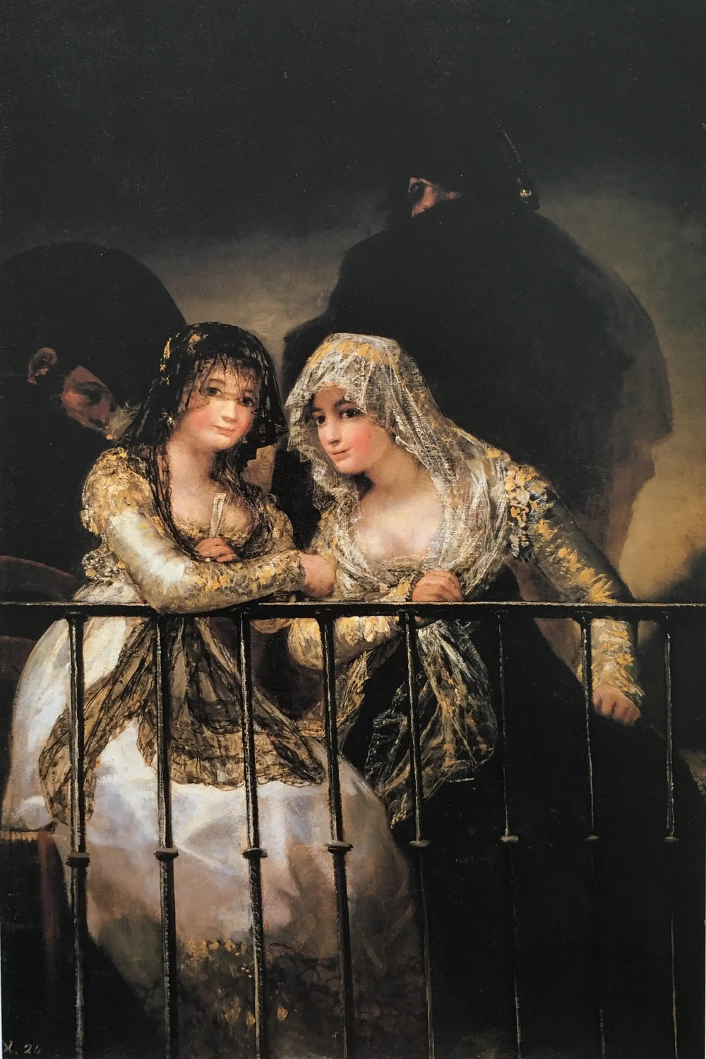 les Majas au balcon - Francisco de Goya image 1 copie de tableau peinte à la main
