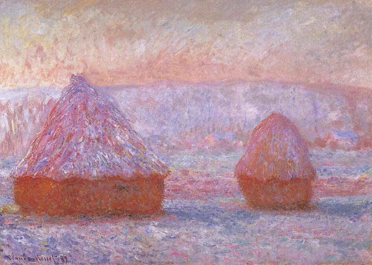 Reproduction du tableau « Les Meules, Giverny, effet du matin - Claude Monet » par Alpha Reproduction en peinture à l’huile