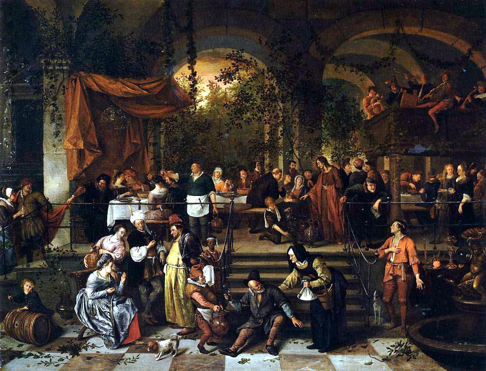 Les Noces de Cana - Jan Steen image 1 reproduction artisanale de tableau