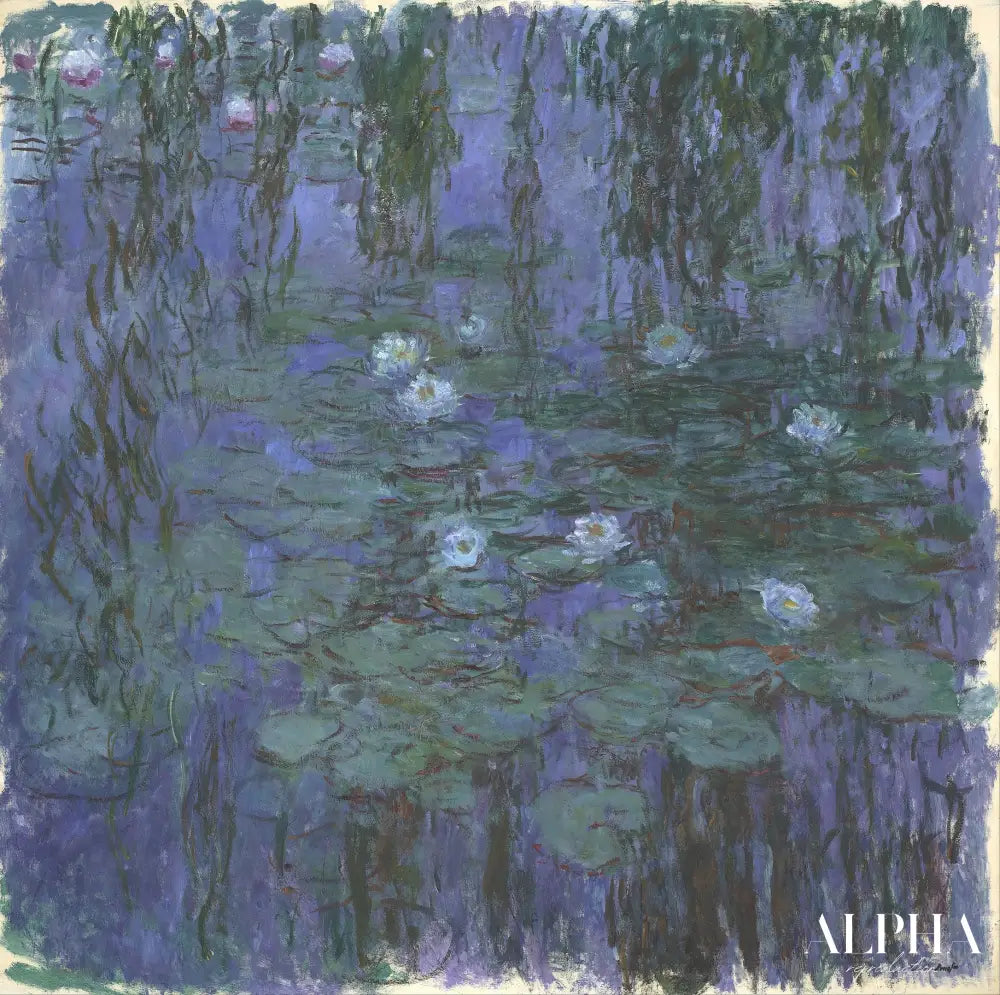 Les Nymphéas bleus - Claude Monet - Reproductions de tableaux et peintures haut de gamme