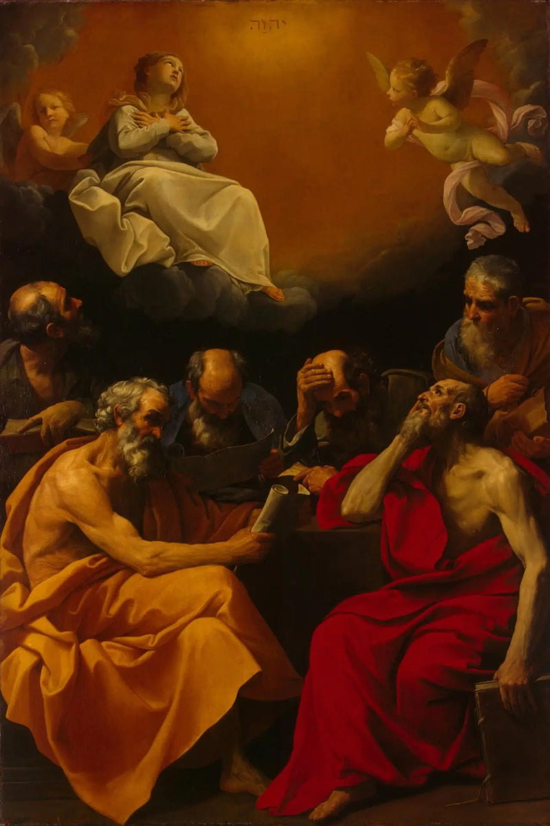 教父たちは無原罪の御宿りの教義に異議を唱える - Guido Reni