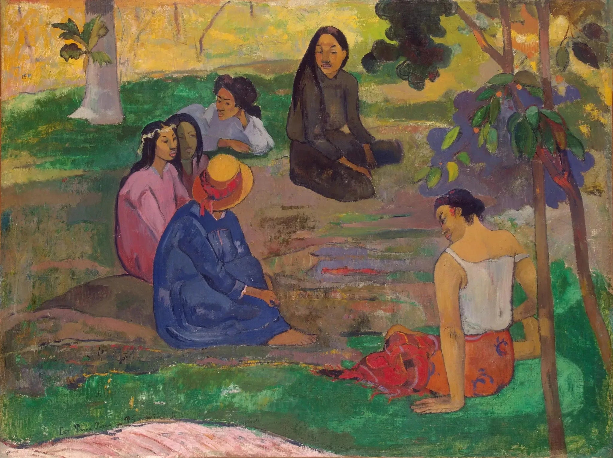 Les potins - Paul Gauguin image 1 reproduction de peinture à l’huile