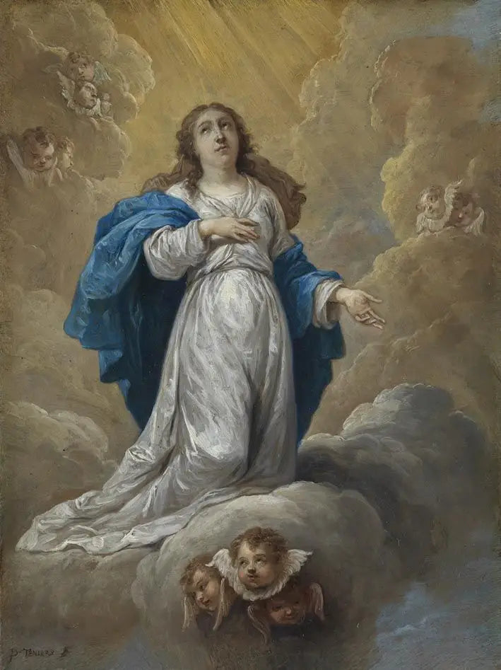 Les quinze secrets du rosaire : l'Assomption de la Vierge Marie - David Teniers le Jeune image 1 tableau peint à l’huile sur toile