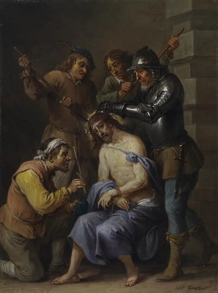 Les quinze secrets du rosaire : le couronnement d'épines du Christ - David Teniers le Jeune image 1 reproduction d’œuvre d’art à l’huile