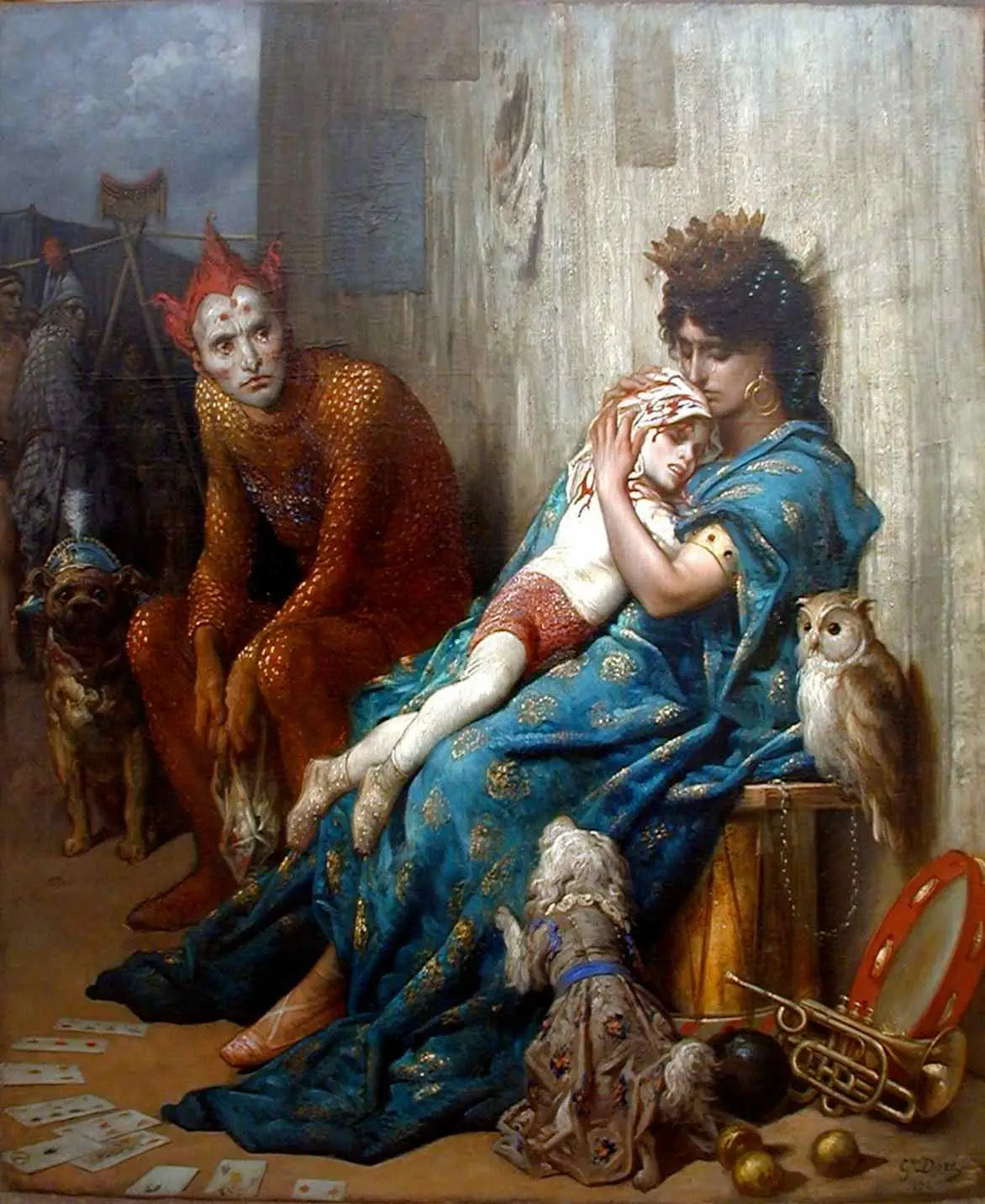 Les Saltimbanques - Gustave Doré image 1 copie de tableau peinte à la main