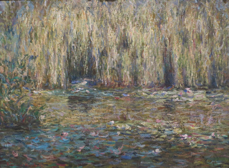 ギベルニーの睡蓮の池の柳の木の涙 - ブランシュ・ホシェデ・モネ