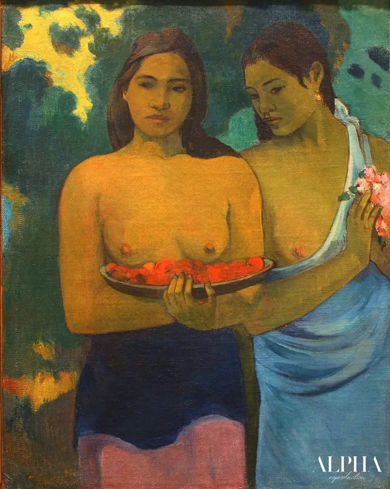 Les seins aux fleurs rouges - Paul Gauguin - Reproductions de tableaux et peintures haut de gamme