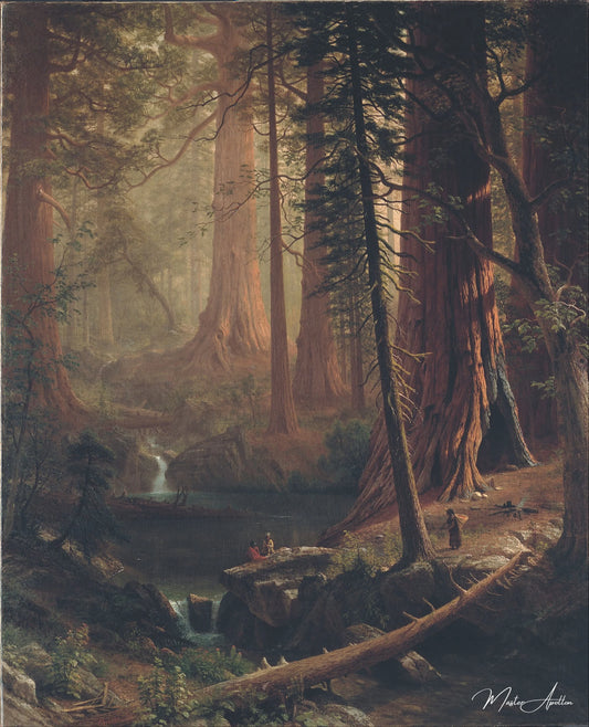 Les séquoias géants de Californie - Albert Bierstadt - Reproductions de tableaux et peintures haut de gamme