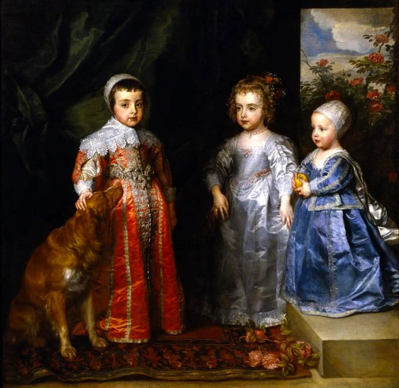 LES_TROIS_ENFANTS_A_N_S_DE_CHARLES_IER_STUART_1600_1649_ET_D_HENRIETTE_MARIE_DE _BOURBON_1609_1669_CHARLES_1630_1685_MARIE_1631_1666_ET_JACQUES_1633_1685__60x60