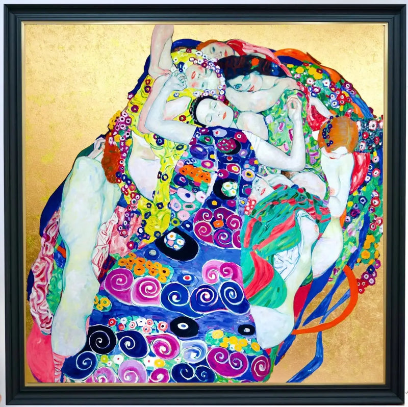 「処女たち – マスター・アポロンによるグスタフ・クリムトの再想像作品」 | 200×200センチ