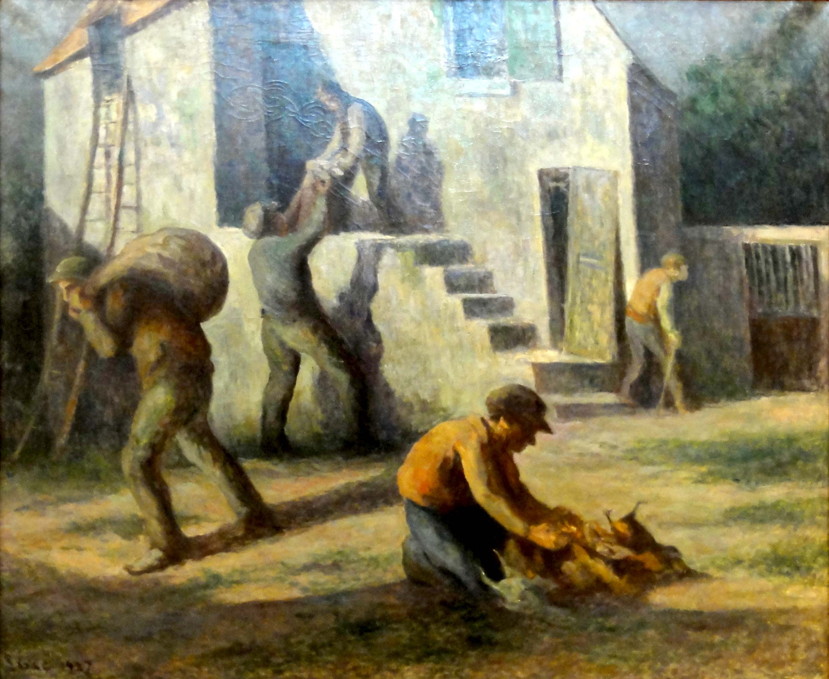 Les voleurs de poulet - Maximilien Luce image 1 reproduction réalisée par Alpha Reproduction