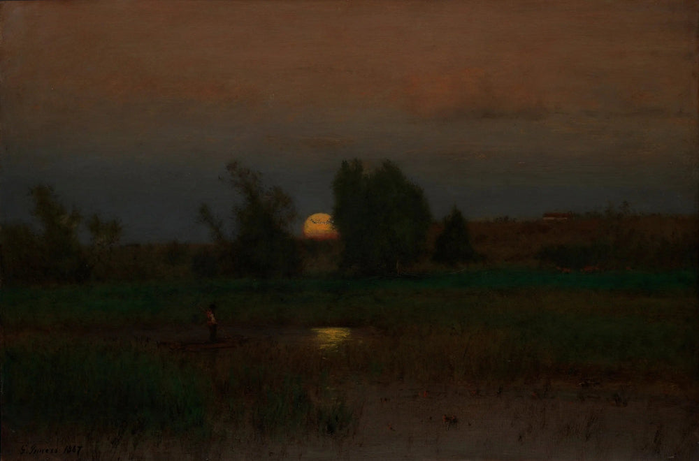 Lever la lune - George Inness image 1 tableau peint à l’huile sur toile