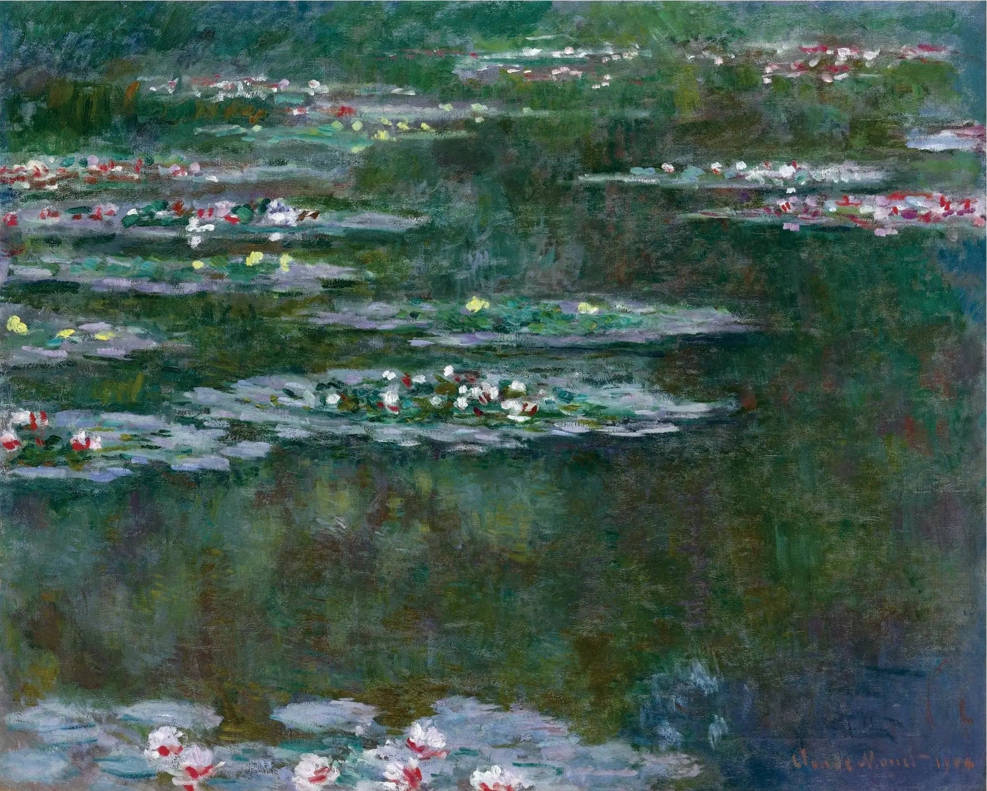 Lilies d'eau (1904) - Claude Monet image 1 copie peinte à la main à l’huile