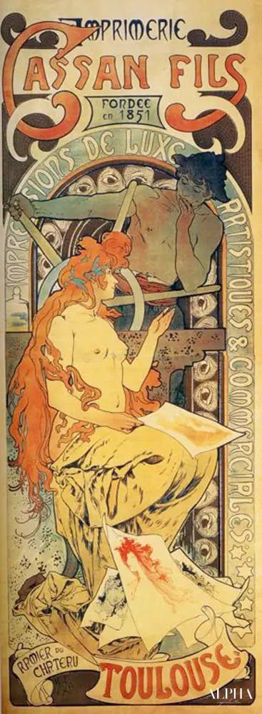 L'Imprimerie Cassan Fils - Mucha - Reproductions de tableaux et peintures haut de gamme