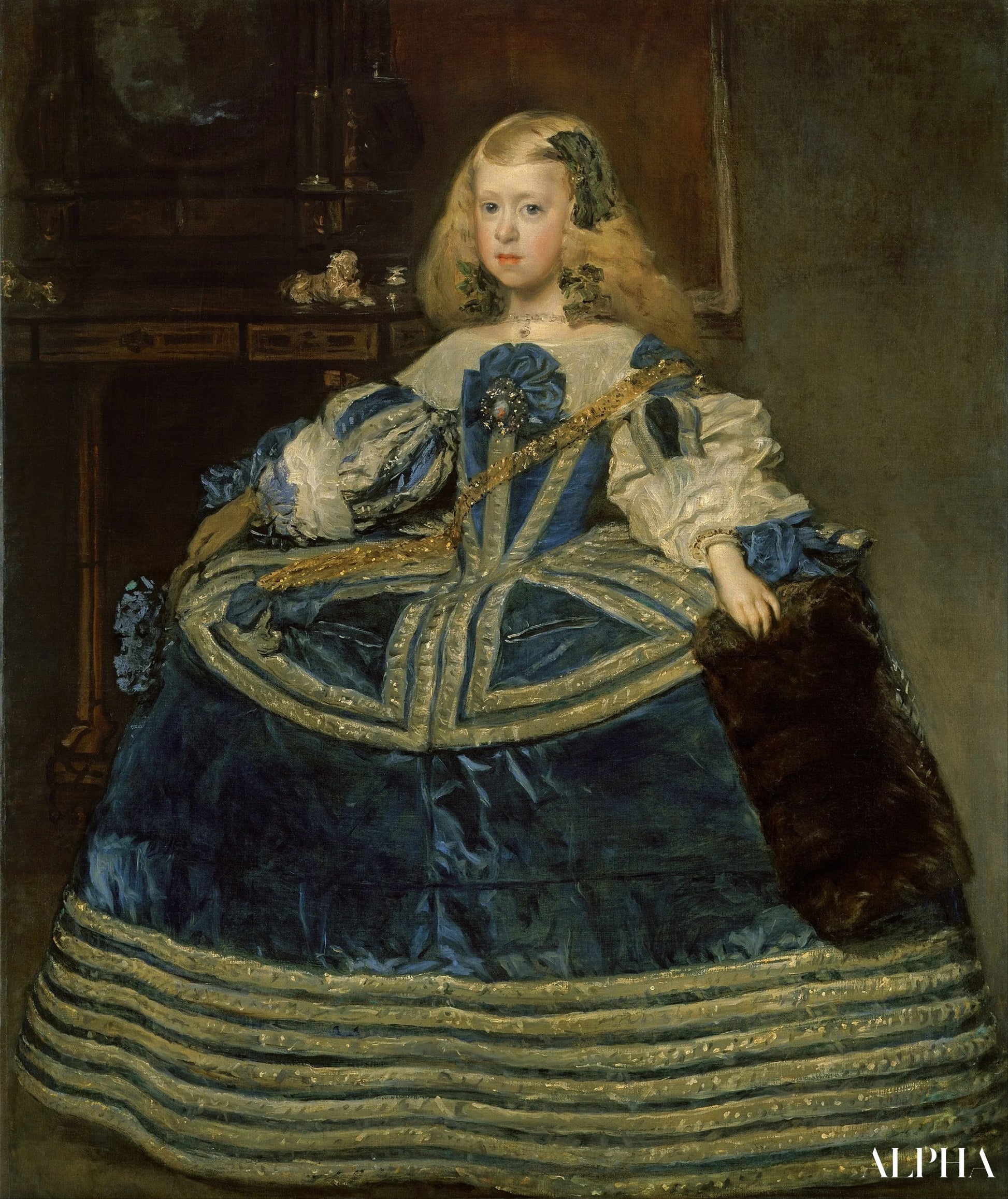 L'Infante Margarita Teresa dans une robe bleue - Diego Velázquez - Reproductions de tableaux et peintures haut de gamme