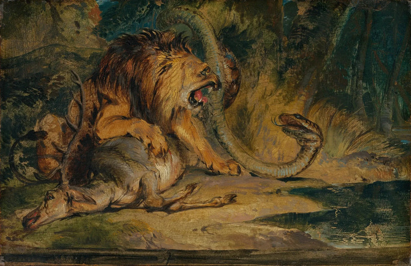 ライオンが獲物を守る - エドウィン・ヘンリー・ランスィア

Source:
Lion défendant sa proie - Edwin Henry Landseer