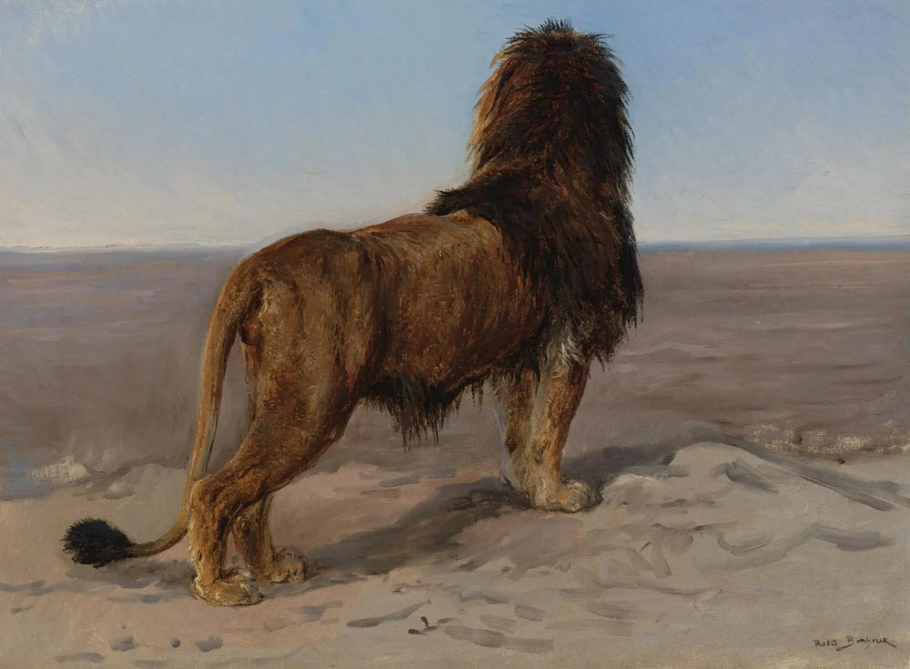 Lion (Le guetteur) - Rosa Bonheur image 1 tableau peint à l’huile sur toile
