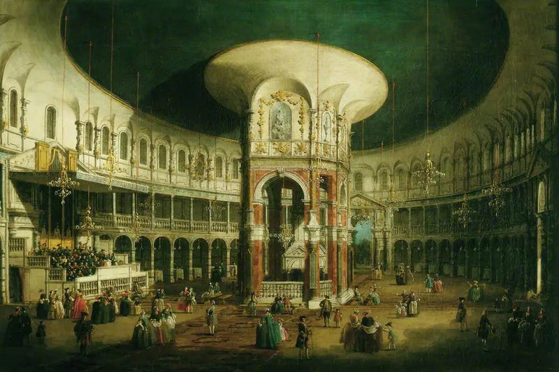 ロンドン：ラ・ロトンド・ド・ラネルアの内部 - カナレット

Source:
Londres : L'intérieur de La Rotonde de Ranelagh - Canaletto