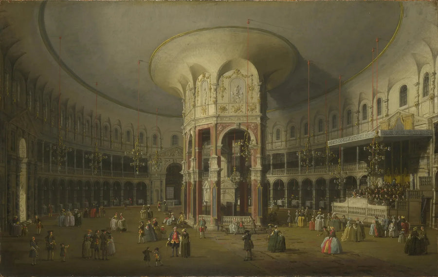ロンドン：ラ・ロトンド・ド・ラネルアの内部 - カナレット

Source:
Londres : L'intérieur de La Rotonde de Ranelagh - Canaletto