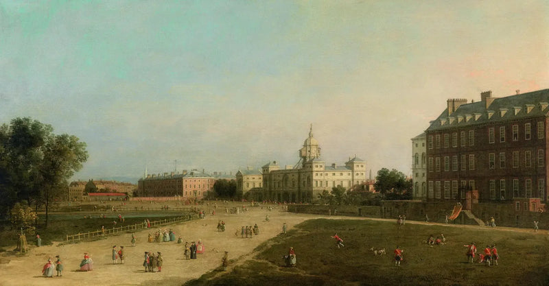 ロンドン：セントジェームズパークからの新しいホースガード - カナレット

Source:
Londres : Nouveaux Horse Guards depuis St James's Park - Canaletto