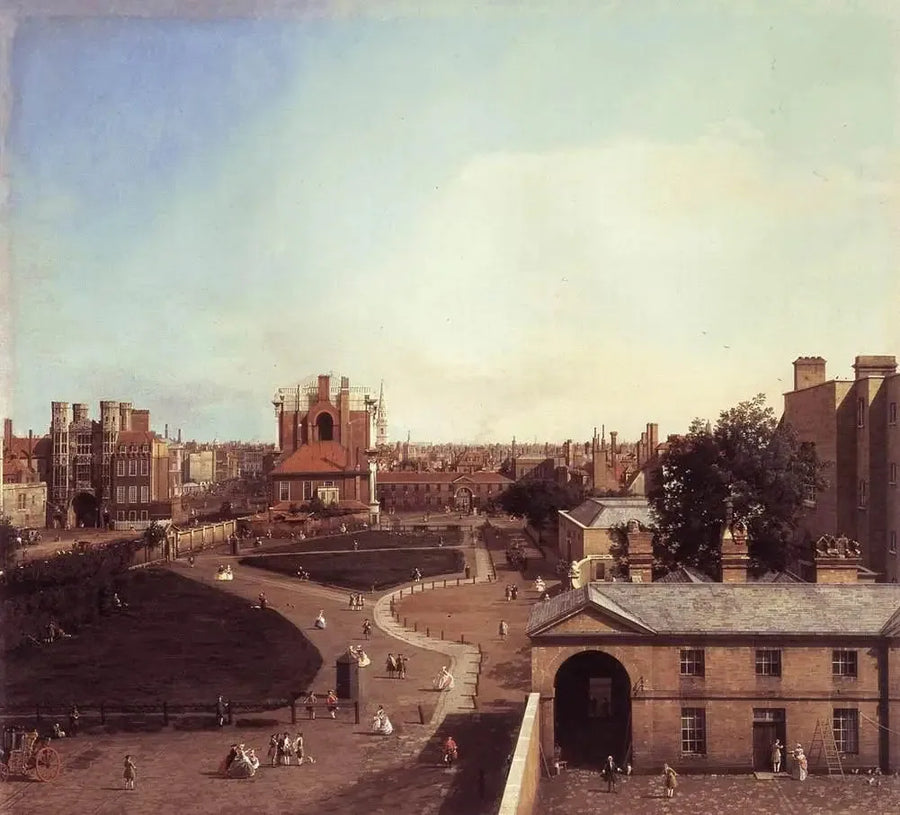 ロンドン：ホワイトホールとリッチモンドハウスからのプライビガーデン - カナレット

Source:
Londres : Whitehall et le Privy Garden depuis Richmond House - Canaletto