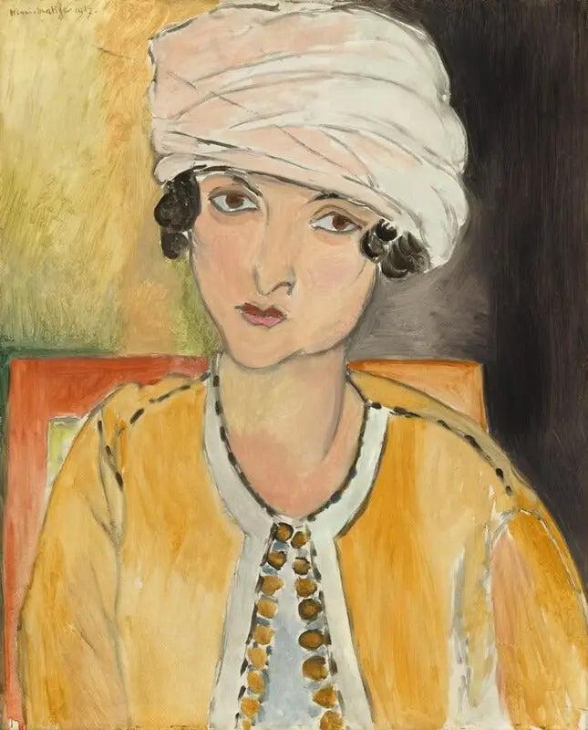 Lorette avec turban, veste jaune - Henri Matisse image 1 copie peinte à la main à l’huile