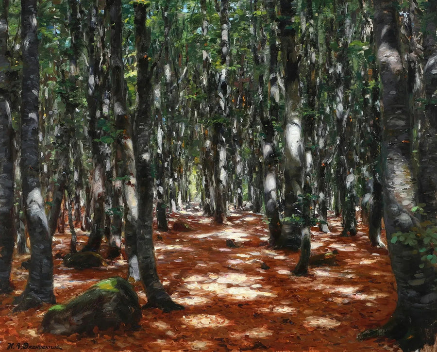 ブナの木を通る太陽の光 - H. A. Brendekilde

Source:
Lumière du soleil à travers les hêtres. - H. A. Brendekilde