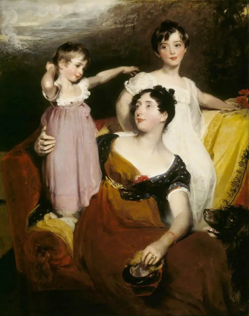 リディア・エリザベス・ホアー、アクランド夫人（1786-1856）と彼女の二人の息子、トーマス（後の第11代バトル、1809-1898）とアーサー（1811-1857） - トーマス・ローレンス