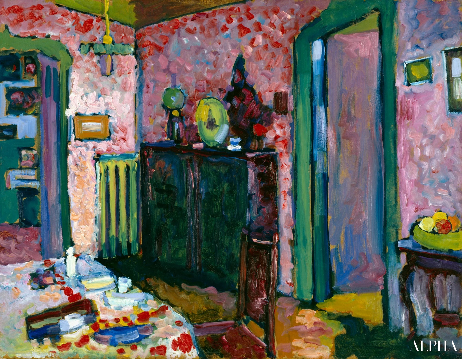 私のダイニングルーム - ワシリー・カンディンスキー - 高級絵画および絵画の複製